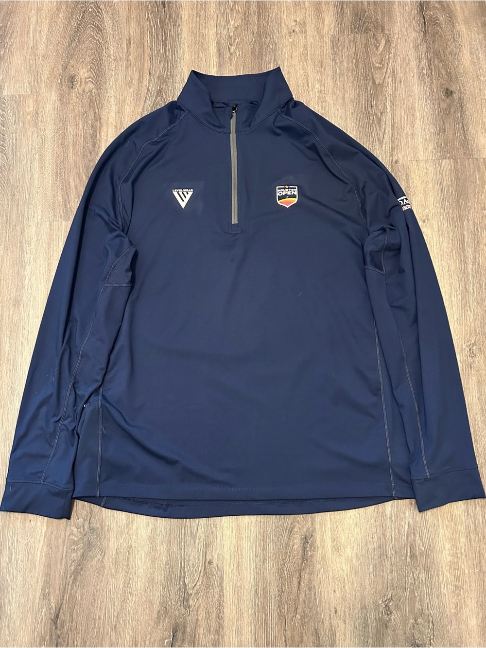 Houston Shell Open Sweatshirt Golf 1/4 Zip Levelwear Blue Pullover Men XL
